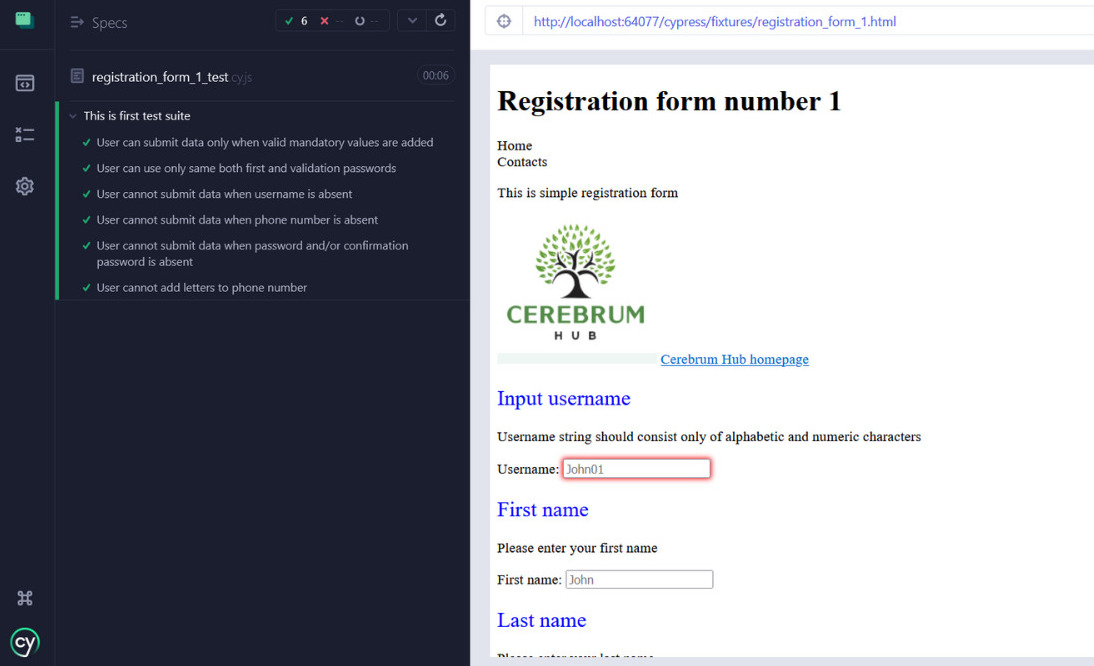 registration forms